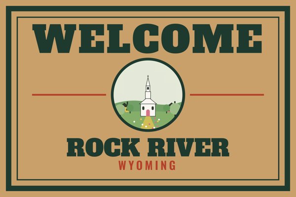 Rock River Welcome Doormat artwork detail