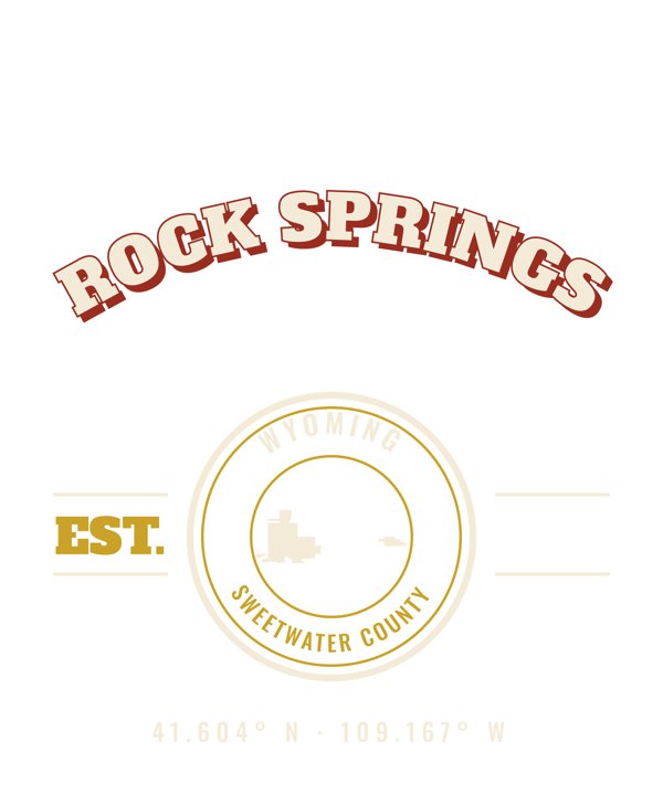 Rock Springs Est. Tee artwork detail