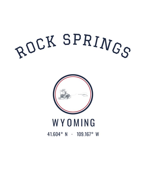 Rock Springs Est. Tumbler artwork detail