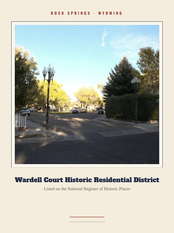 Rock Springs Wardell Court Historic Residential District Landmark Print artwork detail