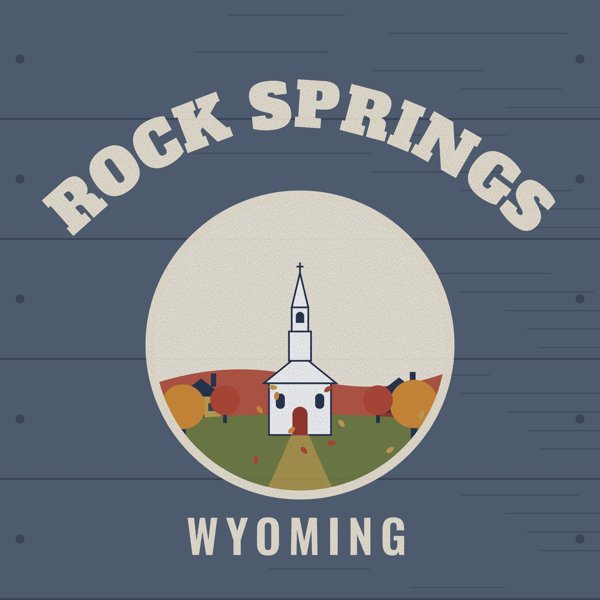 Rock Springs Hometown Wood Sign artwork detail