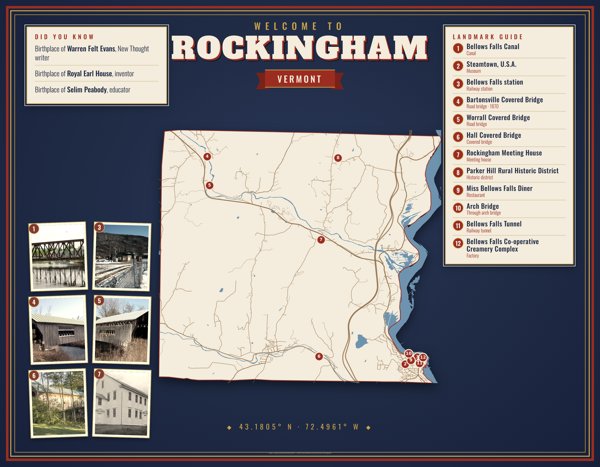 Rockingham Map Placemat artwork detail