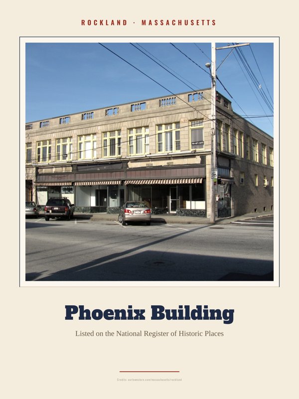 Rockland Phoenix Building Landmark Print artwork detail