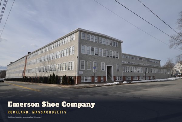 Rockland Emerson Shoe Company Postcard artwork detail
