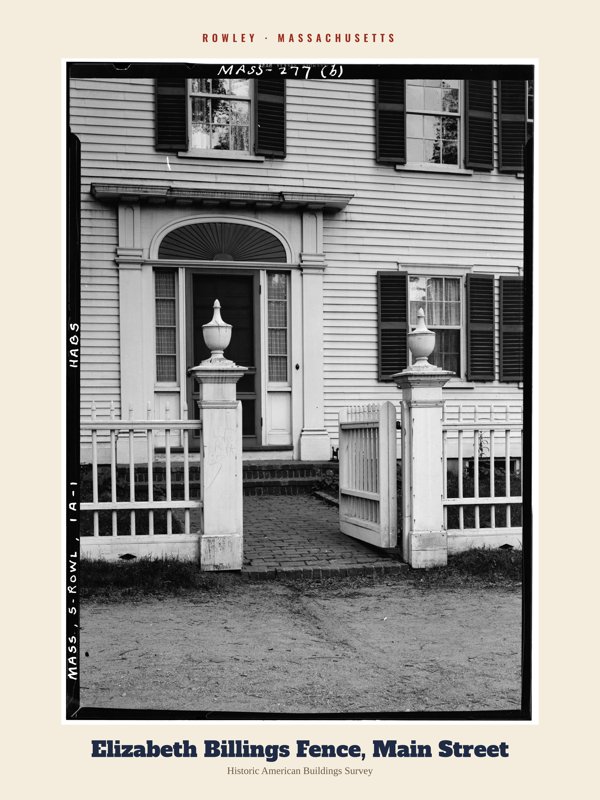 Rowley Elizabeth Billings Fence, Main Street Archive Print artwork detail