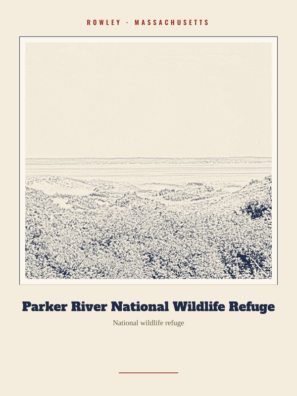 Rowley Parker River National Wildlife Refuge Landmark Print artwork detail