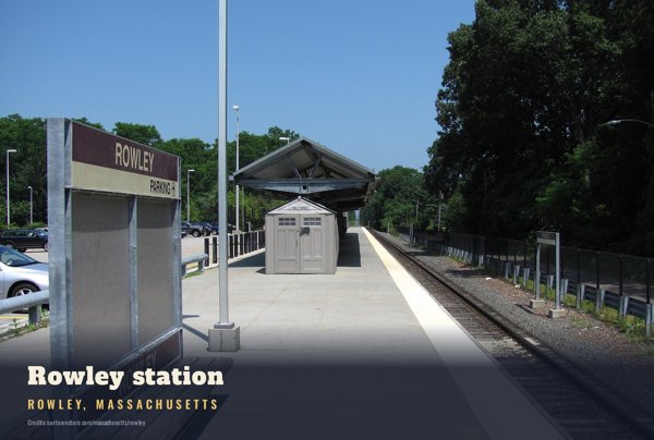 Rowley Rowley station Postcard artwork detail
