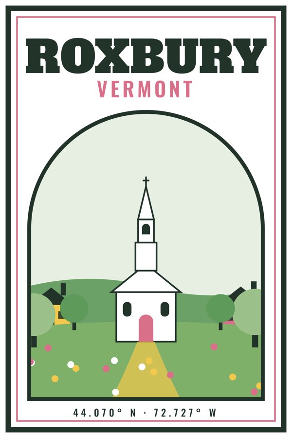 Roxbury Garden Flag artwork detail