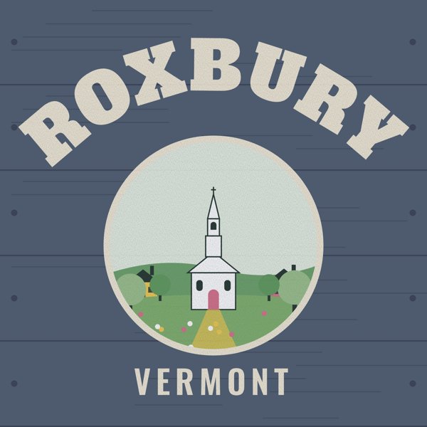 Roxbury Hometown Wood Sign artwork detail