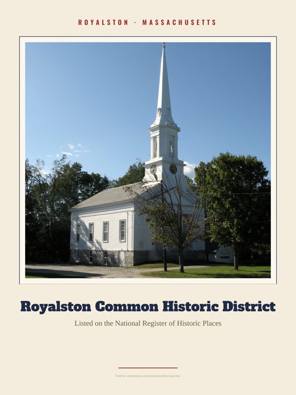 Royalston Royalston Common Historic District Landmark Print artwork detail