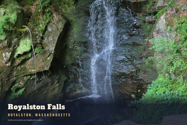Royalston Royalston Falls Postcard artwork detail