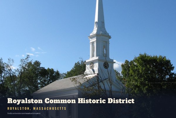 Royalston Royalston Common Historic District Postcard artwork detail