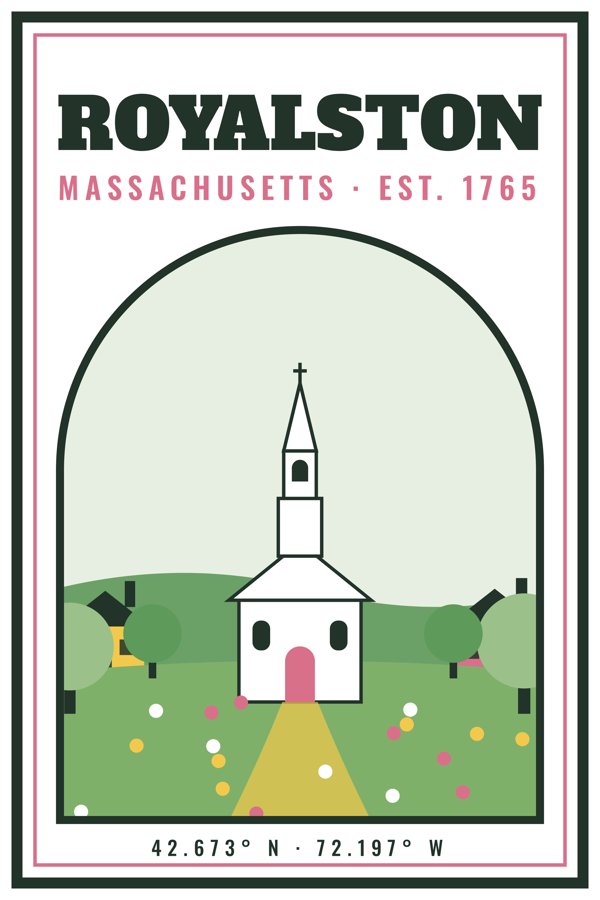 Royalston Garden Flag artwork detail