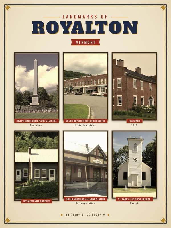 Royalton Landmarks Photo Poster artwork detail
