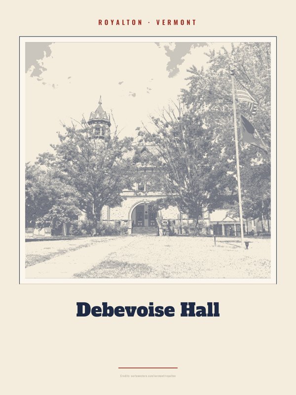 Royalton Debevoise Hall Landmark Print artwork detail