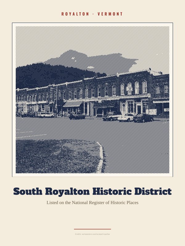 Royalton South Royalton Historic District Landmark Print artwork detail