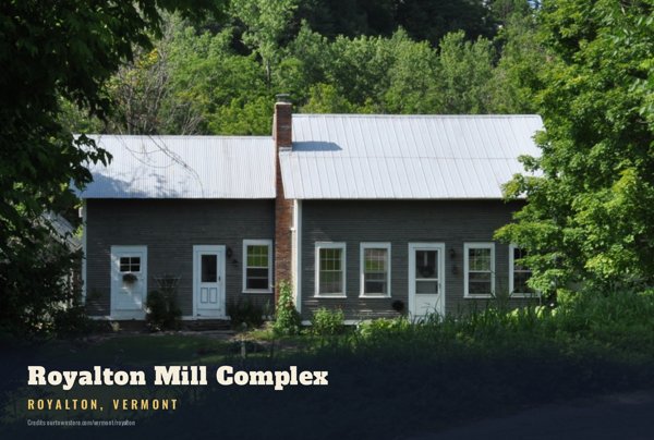 Royalton Royalton Mill Complex Postcard artwork detail