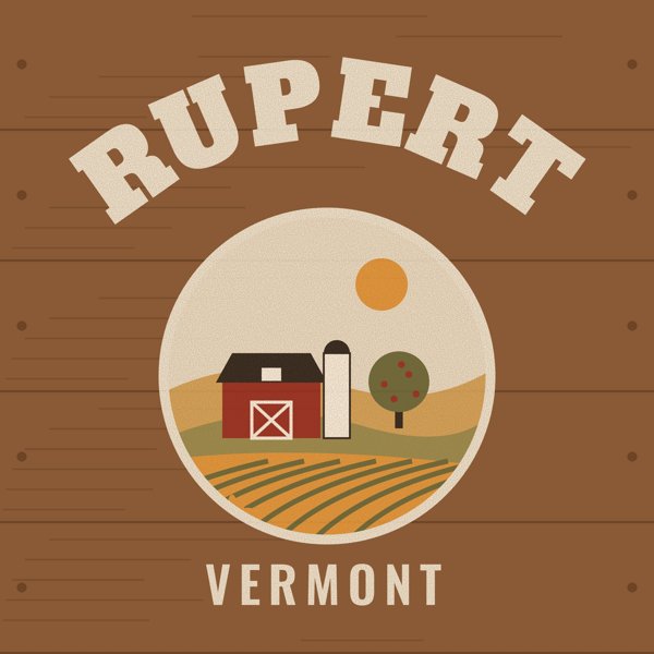Rupert Hometown Wood Sign artwork detail