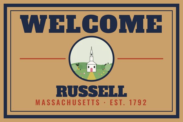 Russell Welcome Doormat artwork detail