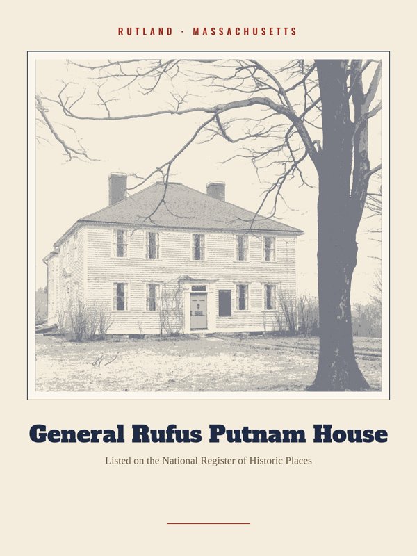 Rutland General Rufus Putnam House Landmark Print artwork detail