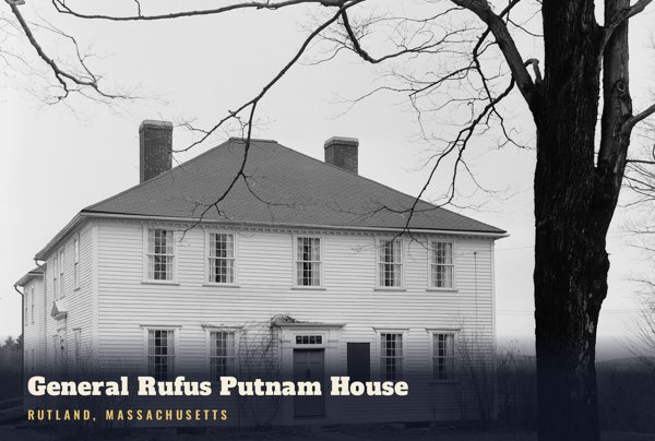 Rutland General Rufus Putnam House Postcard artwork detail