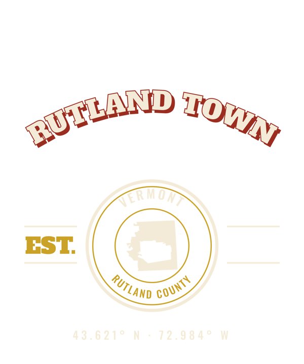 Rutland Town Varsity Crewneck artwork detail