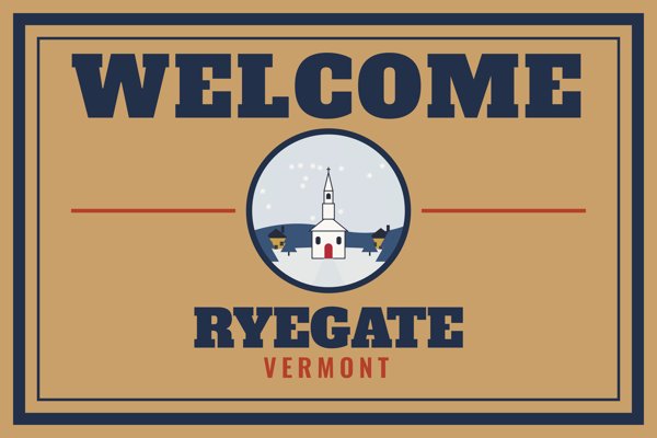 Ryegate Welcome Doormat artwork detail