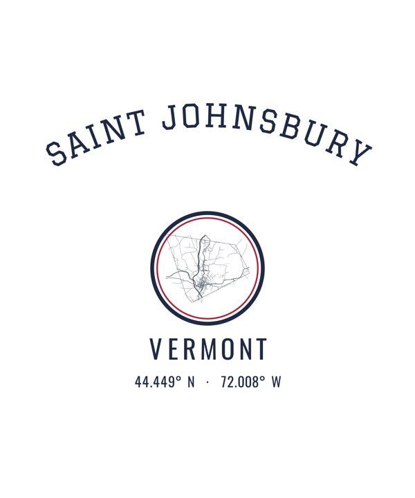 Saint Johnsbury Hometown Ornament artwork detail