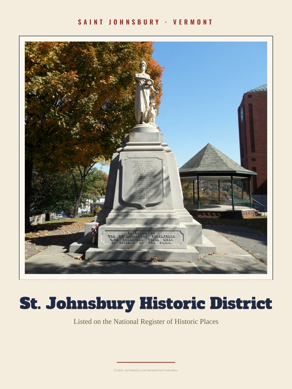 Saint Johnsbury St. Johnsbury Historic District Landmark Print artwork detail