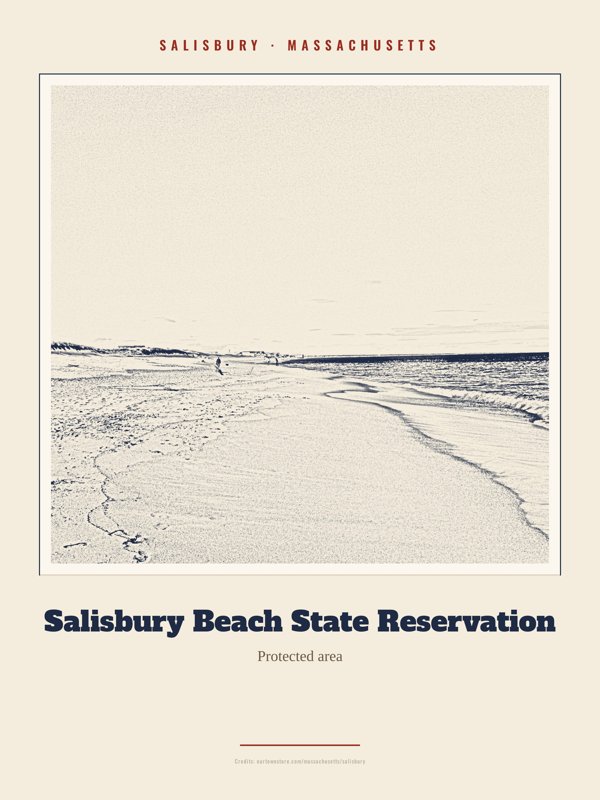 Salisbury Salisbury Beach State Reservation Landmark Print artwork detail