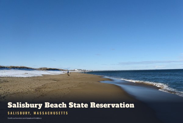 Salisbury Salisbury Beach State Reservation Postcard artwork detail