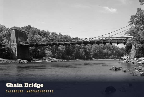 Salisbury Chain Bridge Postcard artwork detail