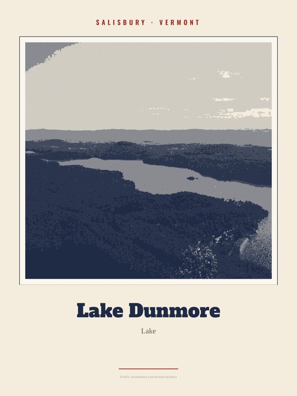 Salisbury Lake Dunmore Landmark Print artwork detail