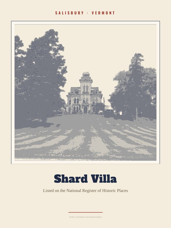 Salisbury Shard Villa Landmark Print artwork detail