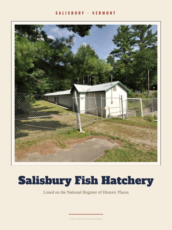 Salisbury Salisbury Fish Hatchery Landmark Print artwork detail