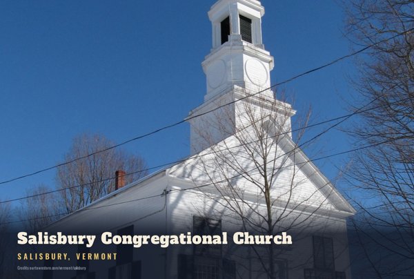 Salisbury Salisbury Congregational Church Postcard artwork detail