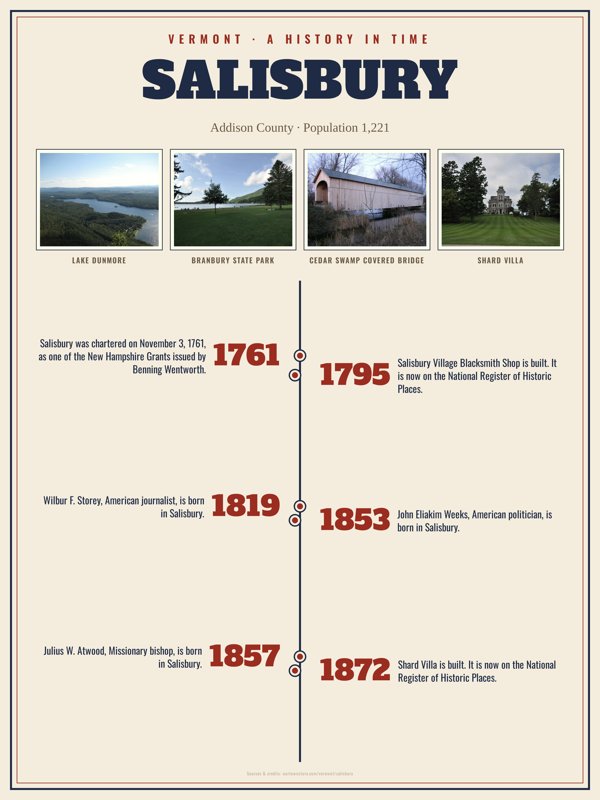 Salisbury History Timeline Poster artwork detail
