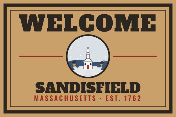 Sandisfield Welcome Doormat artwork detail