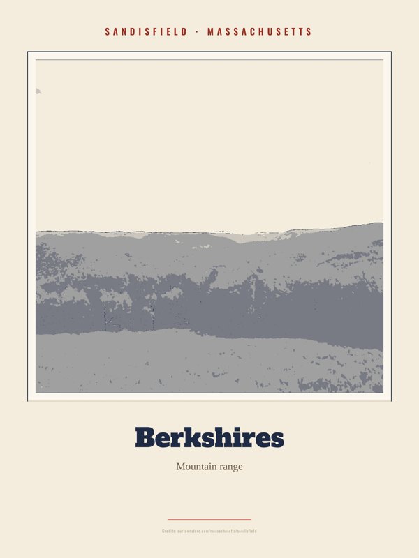 Sandisfield Berkshires Landmark Print artwork detail