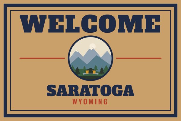 Saratoga Welcome Doormat artwork detail
