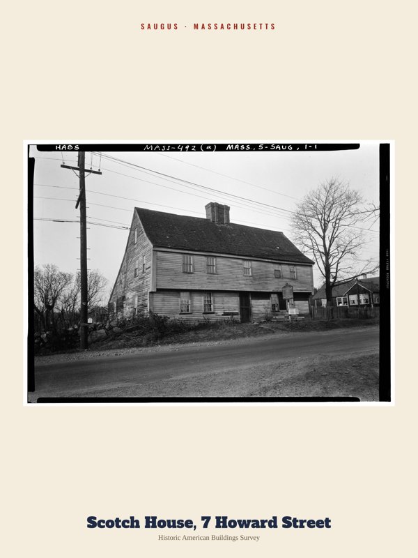 Saugus Scotch House, 7 Howard Street Archive Print artwork detail