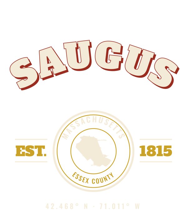 Saugus Est. Tee artwork detail