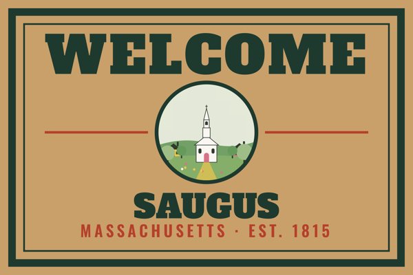 Saugus Welcome Doormat artwork detail