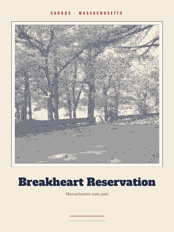 Saugus Breakheart Reservation Landmark Print artwork detail