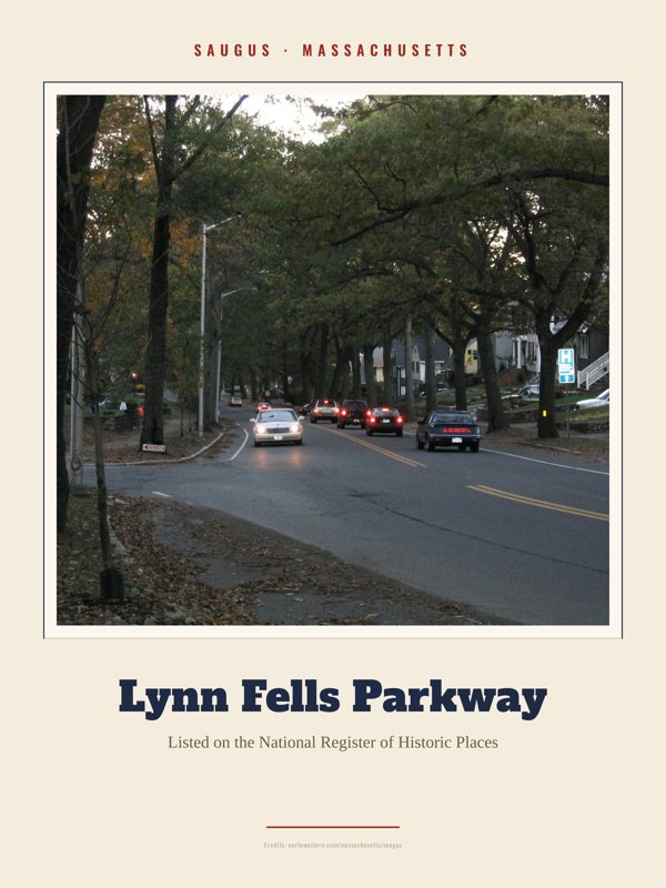 Saugus Lynn Fells Parkway Landmark Print artwork detail