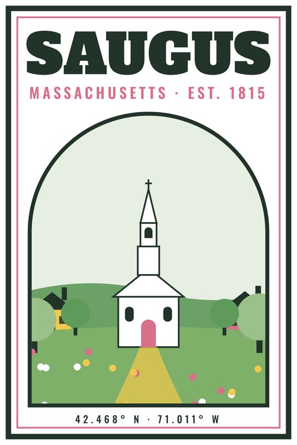 Saugus Garden Flag artwork detail