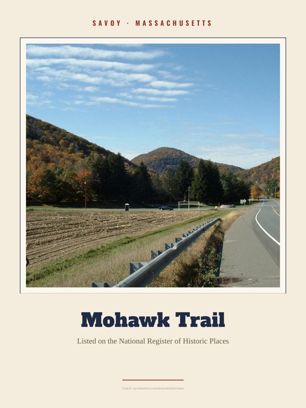 Savoy Mohawk Trail Landmark Print artwork detail