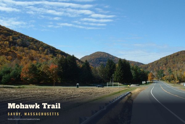 Savoy Mohawk Trail Postcard artwork detail