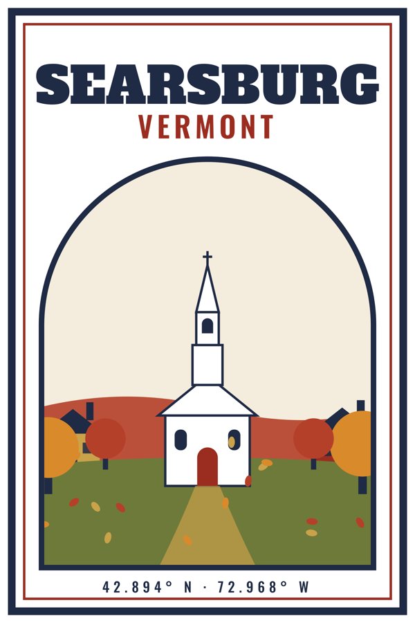 Searsburg Garden Flag artwork detail