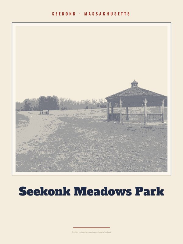 Seekonk Seekonk Meadows Park Landmark Print artwork detail